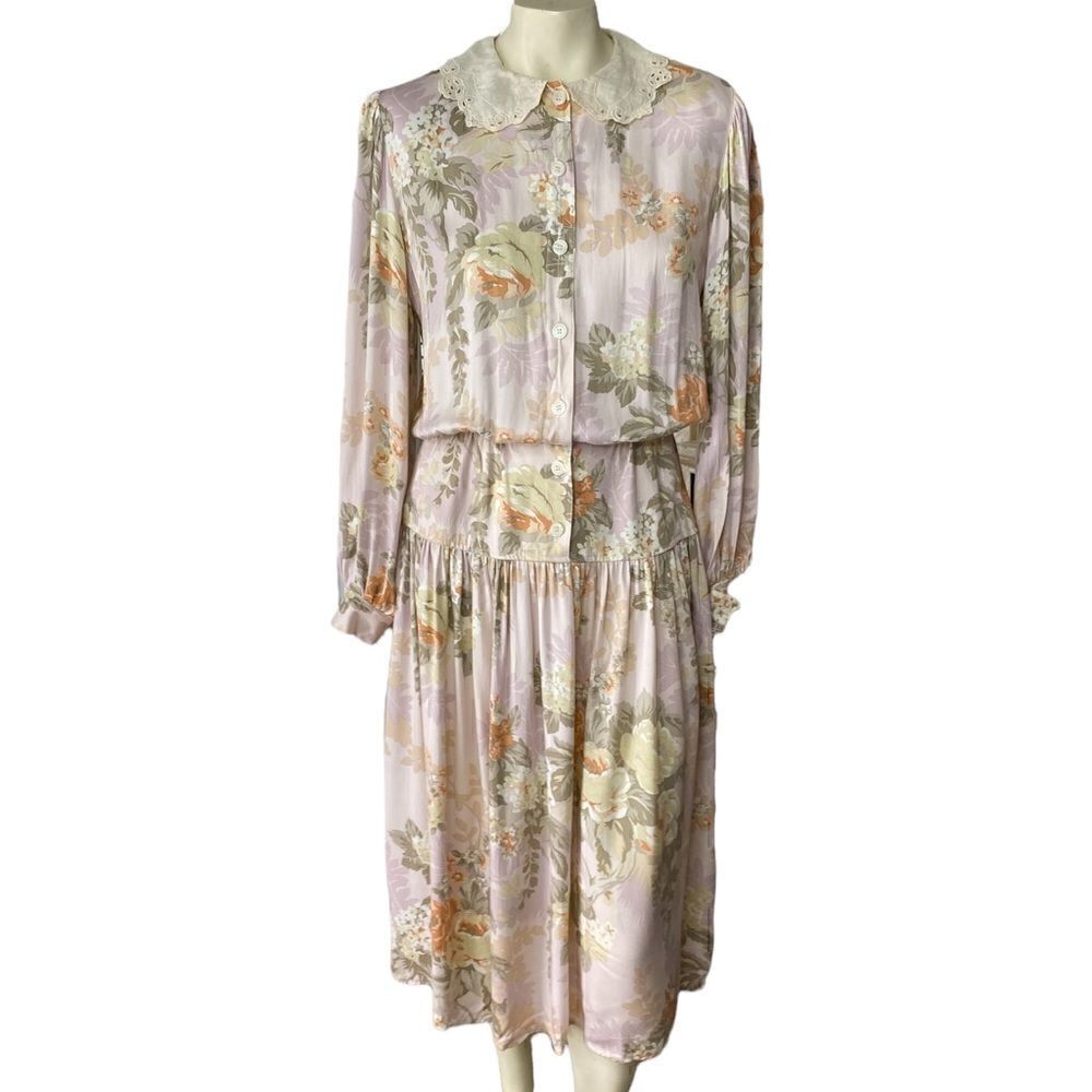 Vintage floral Donna Morgan dress made in USA